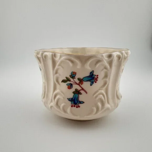 Vintage Aynsley Mini Creamer & Open Sugar Cottage Garden Fine English Bone China - Picture 7 of 15